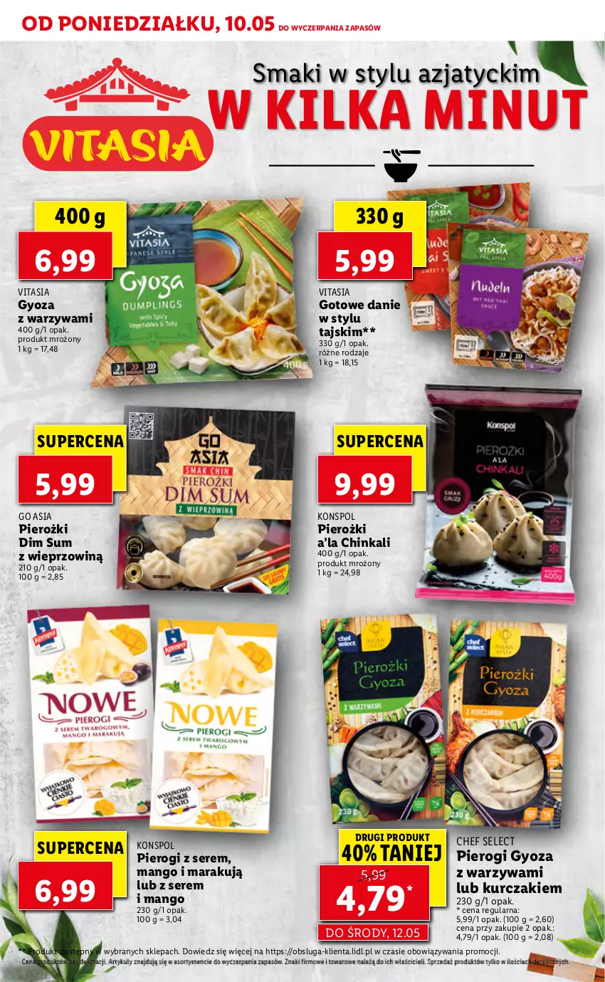 Gazetka promocyjna Lidl - TYDZIEŃ AZJATYCKI - ważna 10.05 do 15.05.2021 - strona 12 - produkty: Inka, Kurczak, Mango, Pierogi, Pierogi gyoza, Ser, Warzywa