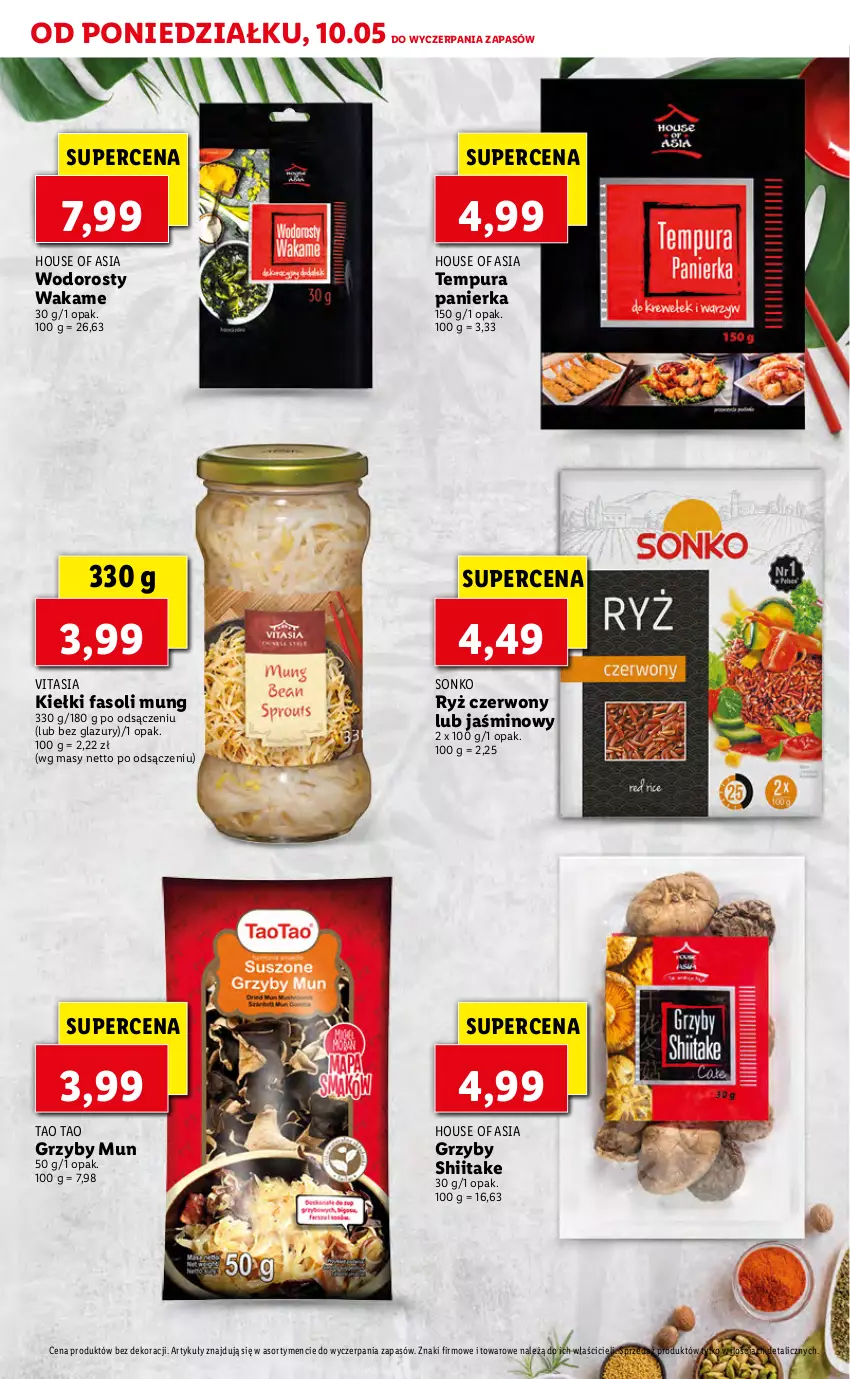 Gazetka promocyjna Lidl - TYDZIEŃ AZJATYCKI - ważna 10.05 do 15.05.2021 - strona 15 - produkty: Fa, Fasoli mung, Grzyby, Grzyby mun, Grzyby shiitake, House of Asia, Kiełki, Lazur, Pur, Ryż, Sonko