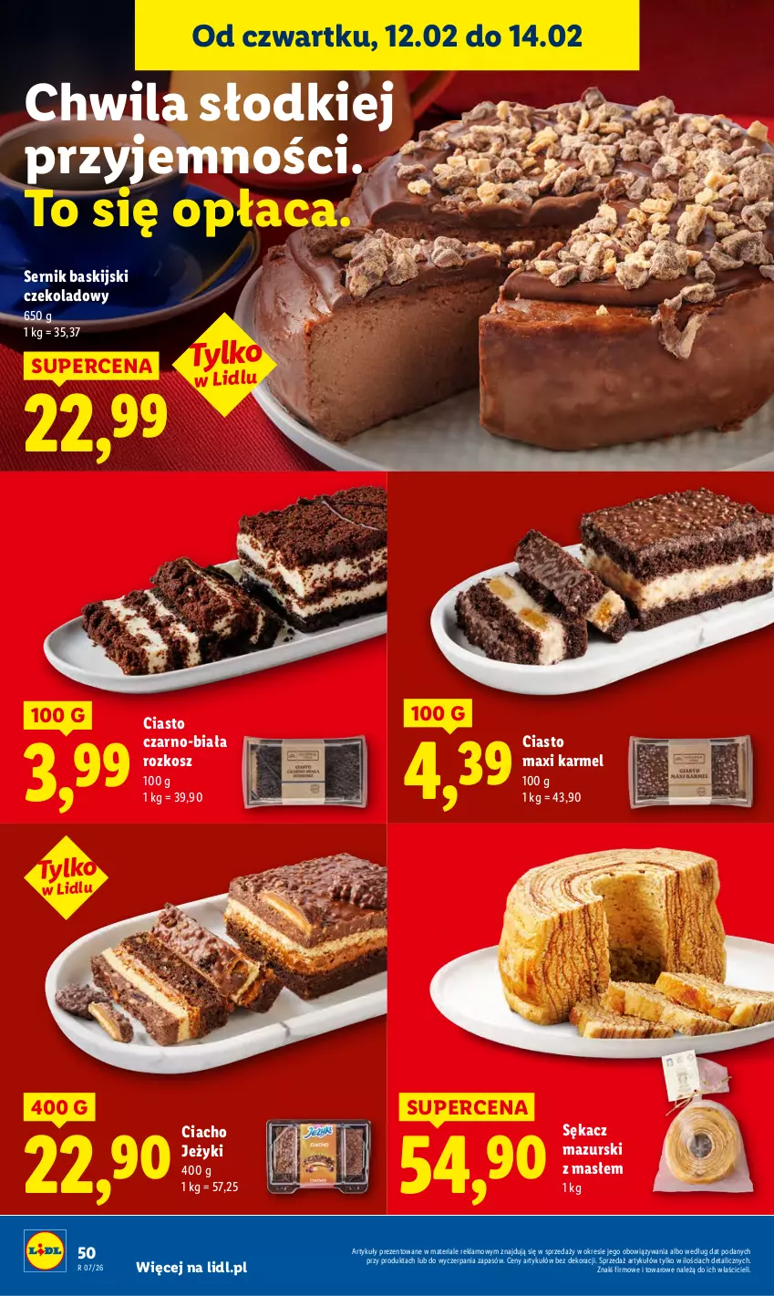 Gazetka promocyjna Lidl - GAZETKA - ważna 12.02 do 14.02.2026 - strona 50 - produkty: Jeżyki, Kosz, Sękacz, Ser