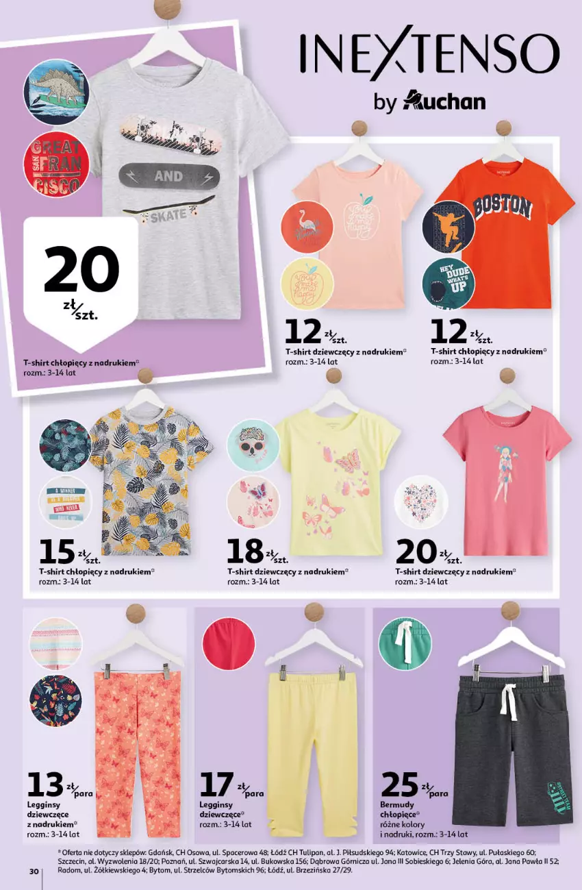 Gazetka promocyjna Auchan - Pięknego Dnia Kobiet Hipermarkety - ważna 04.03 do 10.03.2021 - strona 30 - produkty: Acer, Bermudy, Cars, Gin, Legginsy, T-shirt, Tulipan