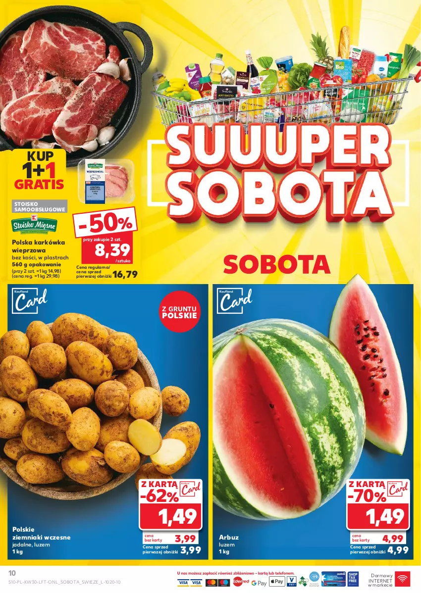 Gazetka promocyjna Kaufland - Gazetka tygodnia - ważna 25.07 do 31.07.2024 - strona 10 - produkty: Arbuz, Gra, Grunt, Karkówka wieprzowa, Ziemniaki