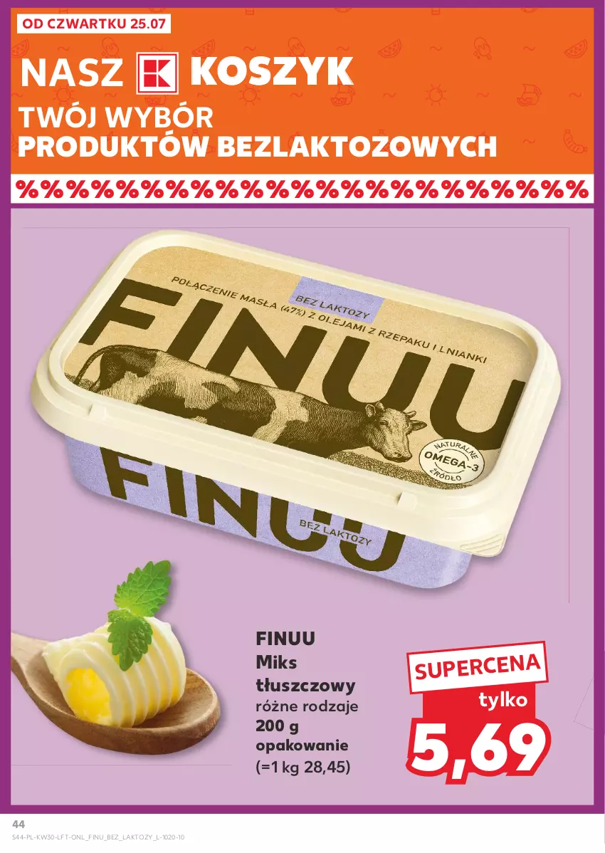 Gazetka promocyjna Kaufland - Gazetka tygodnia - ważna 25.07 do 31.07.2024 - strona 44 - produkty: Finuu, Kosz, Miks tłuszczowy