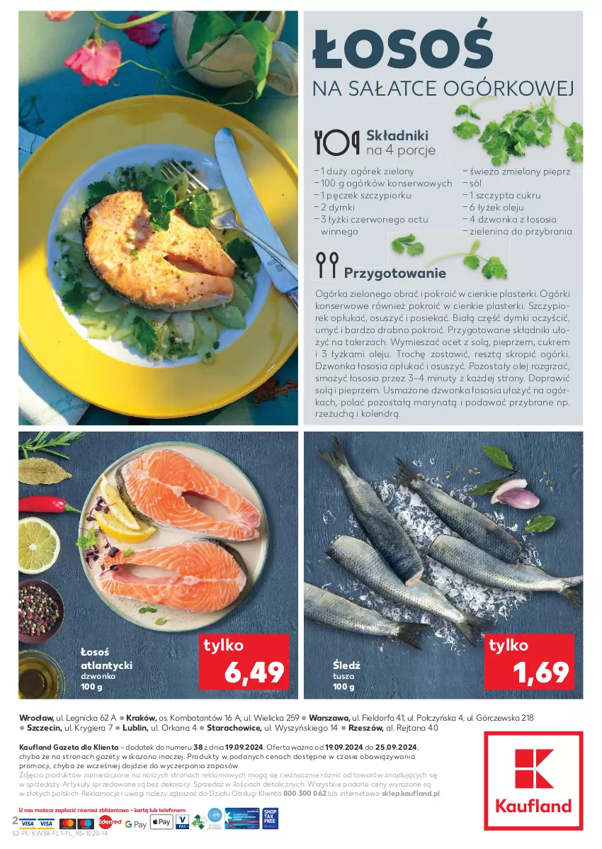 Gazetka promocyjna Kaufland - Mocny Start - ważna 19.09 do 25.09.2024 - strona 2 - produkty: Fa, Nuty, Ocet, Ogórek, Ogórki konserwowe, Olej, Orka, Pieprz, Plasterki, Por, Sałat, Ser, Sól, Sos, Talerz, Tusz, Wagi