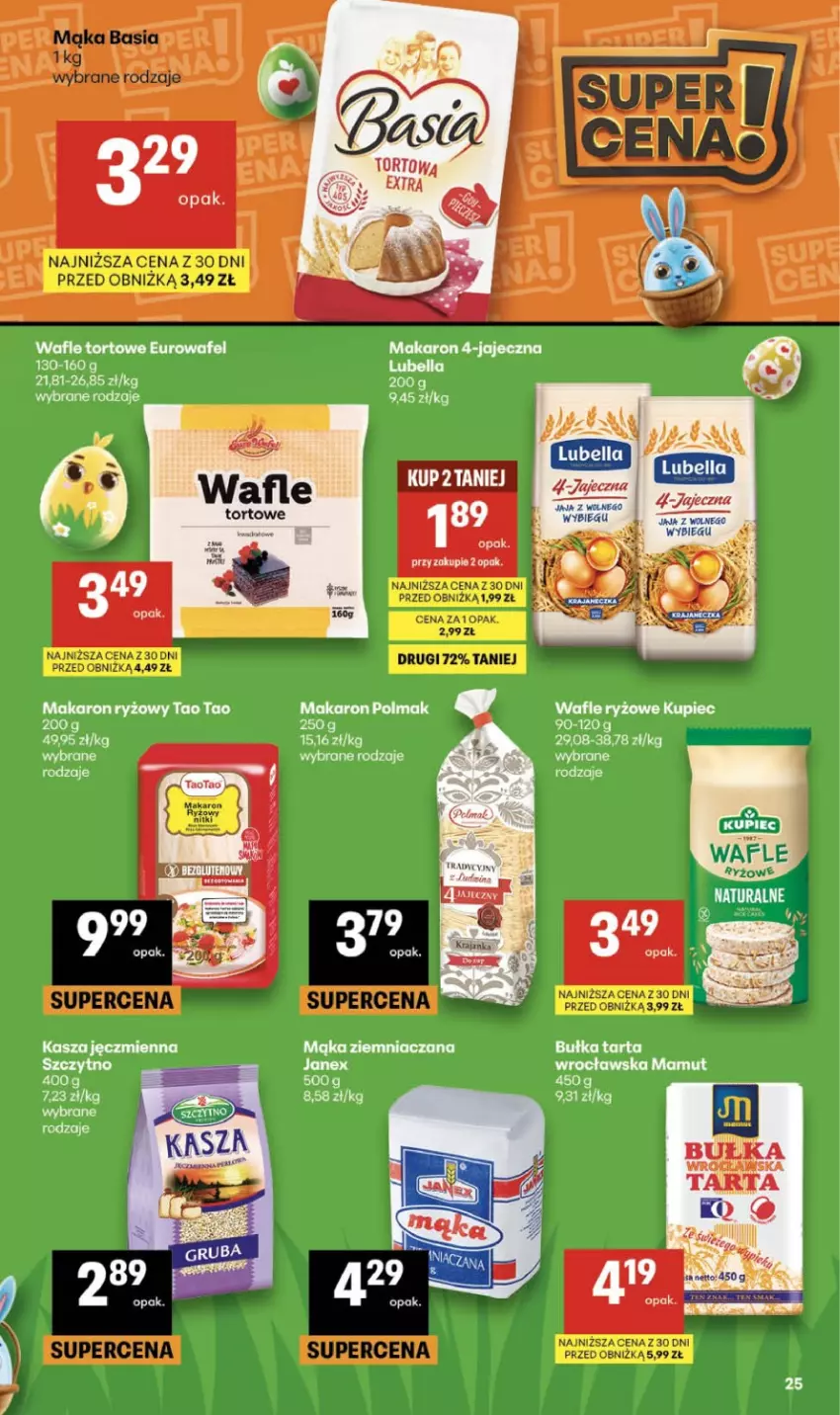 Gazetka promocyjna Delikatesy Centrum - Franczyza DC12 Czwartek - ważna 19.03 do 25.03.2026 - strona 25 - produkty: Bułka, Bułka tarta, Kupiec, Makaron, Makaron ryżowy, Piec, Ryż, Tarta, Wafle, Wafle tortowe