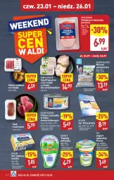 Gazetka promocyjna Aldi - Pełna oferta - Gazetka - ważna od 26.01 do 26.01.2025 - strona 26 - produkty: Mozzarella, Kurczak, Ser topiony, Mięso wołowe, Jogurt naturalny, Top, Ser, Twaróg, Piątnica, Zott, Kiełbasa krakowska, Jogurt, Miruna, Stek, Tago, Golden Seafood, Twaróg półtłusty, Tuńczyk, Olej, Kiełbasa, Mięso