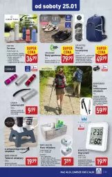 Gazetka promocyjna Aldi - Pełna oferta - Gazetka - ważna od 26.01 do 26.01.2025 - strona 33 - produkty: Top, Por, Latarka LED, Buty, Termos, Kosz, Kije, Plecak, Tarka, Pasek, Taboret, Sport, Bateria, Latarka, Taboret składany, Pokrowiec, LG, Fa