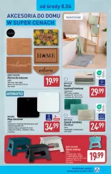 Gazetka promocyjna Aldi - Artykuły przemysłowe i tekstylia - Gazetka - ważna od 11.04 do 11.04.2026 - strona 5 - produkty: Ręcznik kąpielowy, Wycieraczka, Dywanik łazienkowy, Dywanik, Waga łazienkowa, Wełna, Ręcznik, Taboret, Taboret składany, Waga, Dźwig, Dywan, Kokos