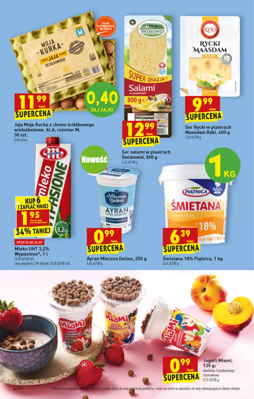 Gazetka promocyjna Biedronka - W tym tygodniu - ważna 22.07 do 28.07.2021 - strona 46 - produkty: Jaja, Jogurt, Maasdam, Piątnica, Salami, Ser, Ser salami