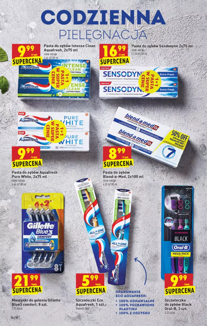 Gazetka promocyjna Biedronka - W tym tygodniu - ważna 22.07 do 28.07.2021 - strona 56 - produkty: Aquafresh, Blend-a-Med, Gillette, Lack, Pasta do zębów, Pur