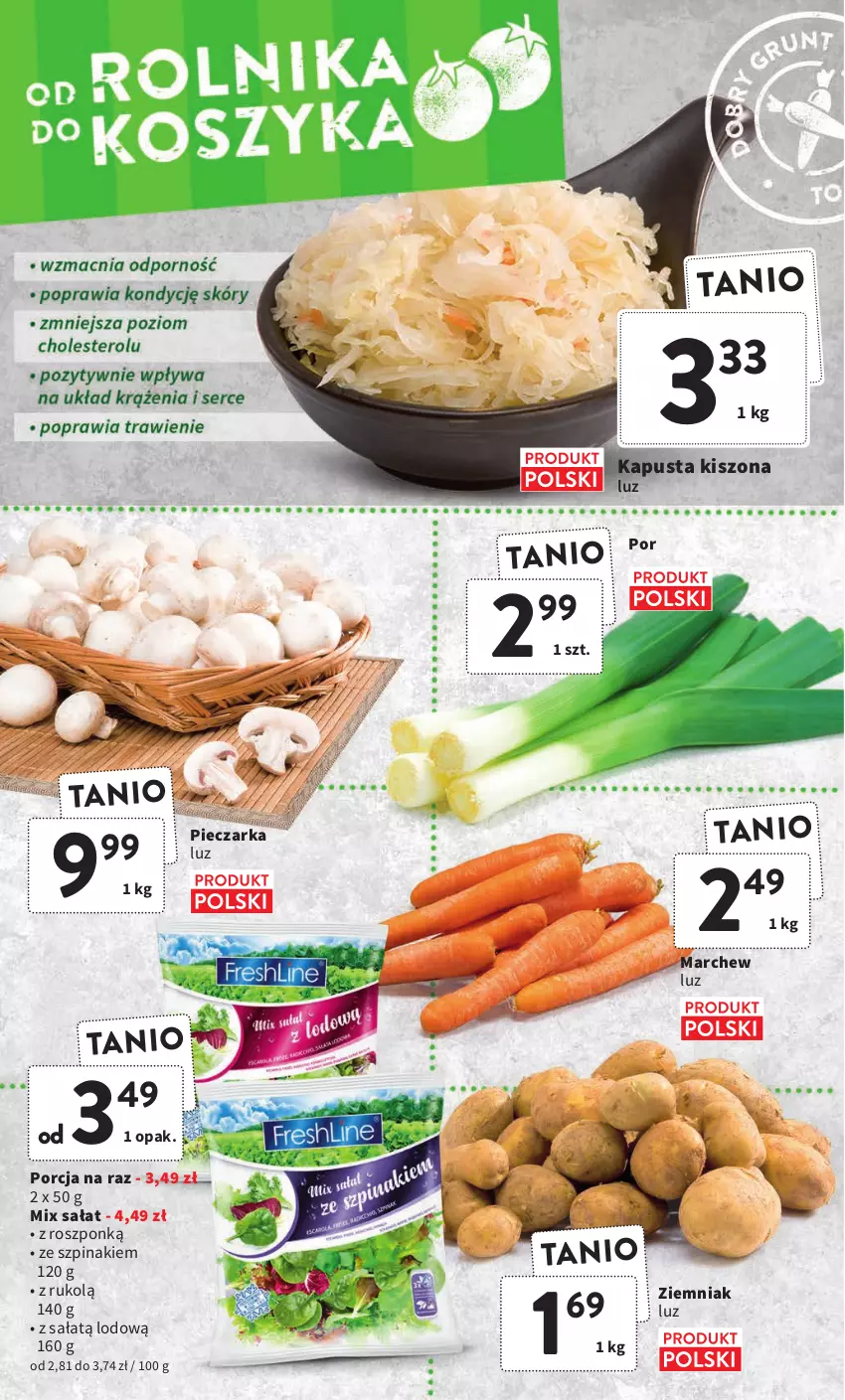 Gazetka promocyjna Intermarche - Gazetka Intermarche - ważna 12.01 do 18.01.2023 - strona 10 - produkty: Piec, Pieczarka, Por, Sałat, Szpinak