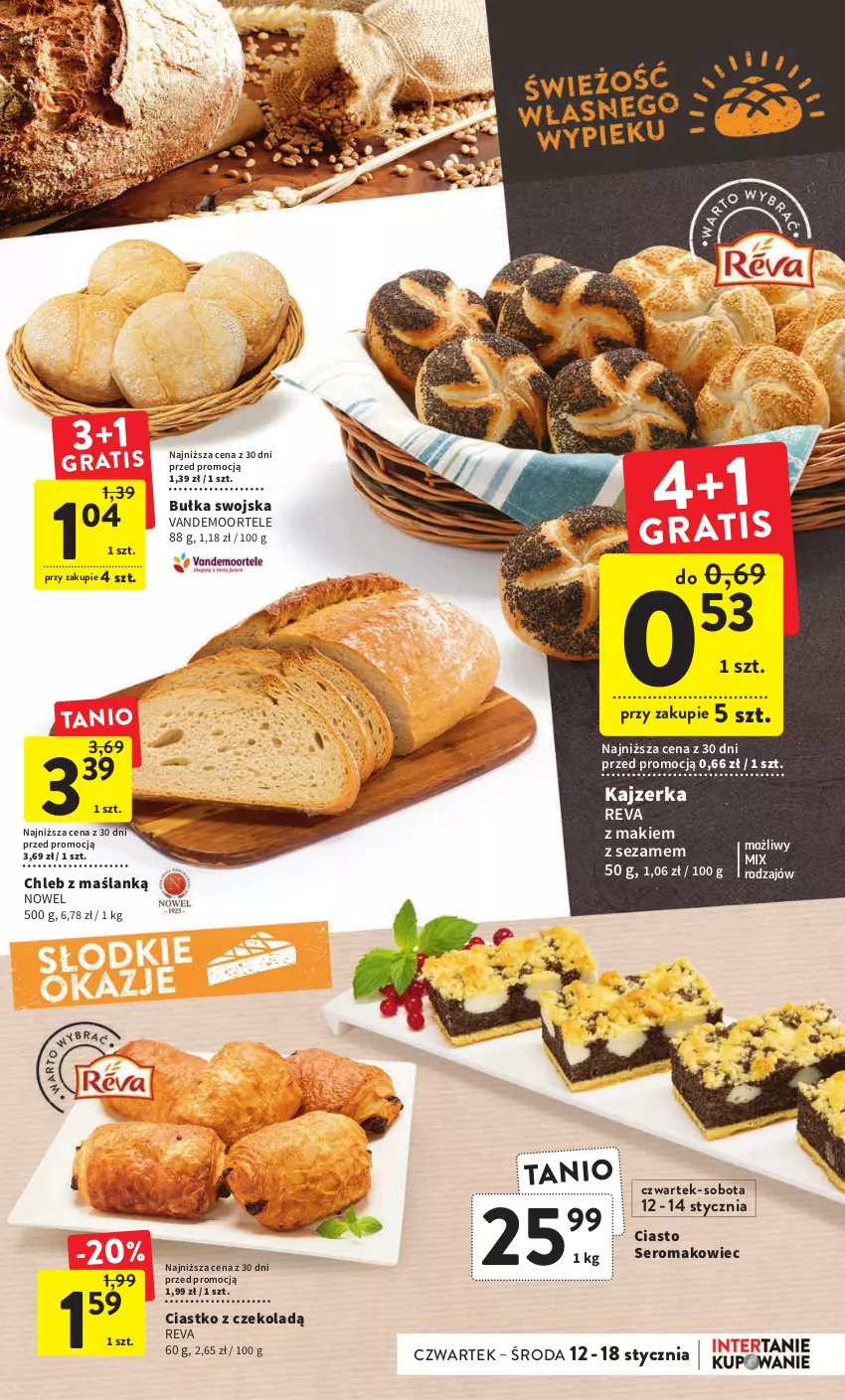 Gazetka promocyjna Intermarche - Gazetka Intermarche - ważna 12.01 do 18.01.2023 - strona 15 - produkty: Bułka, Chleb, Kajzerka, Makowiec, Ser, Sezam