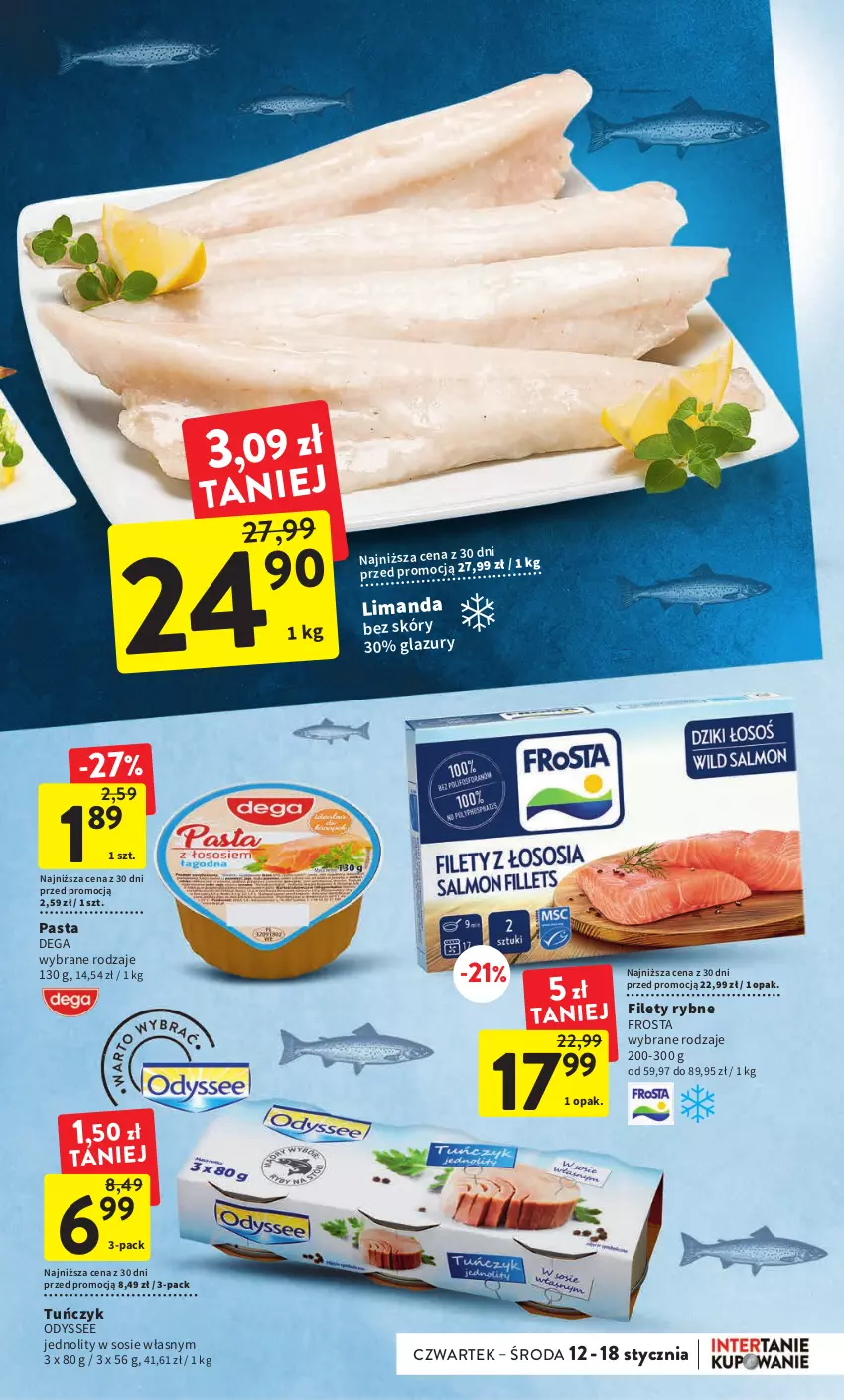 Gazetka promocyjna Intermarche - Gazetka Intermarche - ważna 12.01 do 18.01.2023 - strona 23 - produkty: Dega, Frosta, Lazur, Sos, Tuńczyk