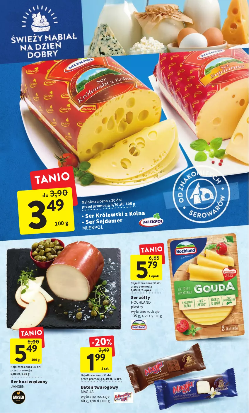 Gazetka promocyjna Intermarche - Gazetka Intermarche - ważna 12.01 do 18.01.2023 - strona 24 - produkty: Baton, Hochland, Królewski, Magija, Sejdamer, Ser, Ser kozi