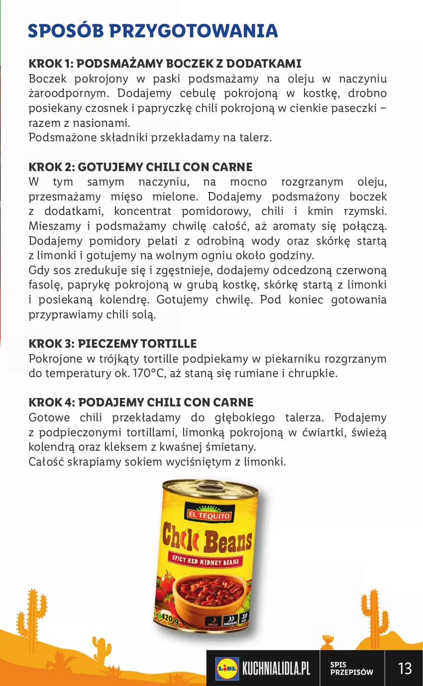 Gazetka promocyjna Lidl - KATALOG MEKSYK - ważna 11.08 do 13.08.2022 - strona 13 - produkty: Boczek, Chrupki, Czosnek, Fa, Koncentrat pomidorowy, Mięso, Mięso mielone, Olej, Piec, Piekarnik, Pomidory, Por, Rum, Sok, Sos, Talerz, Tortilla