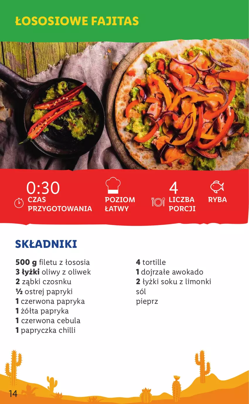 Gazetka promocyjna Lidl - KATALOG MEKSYK - ważna 11.08 do 13.08.2022 - strona 14 - produkty: Cebula, Fa, Papryka, Pieprz, Sok, Sól, Sos