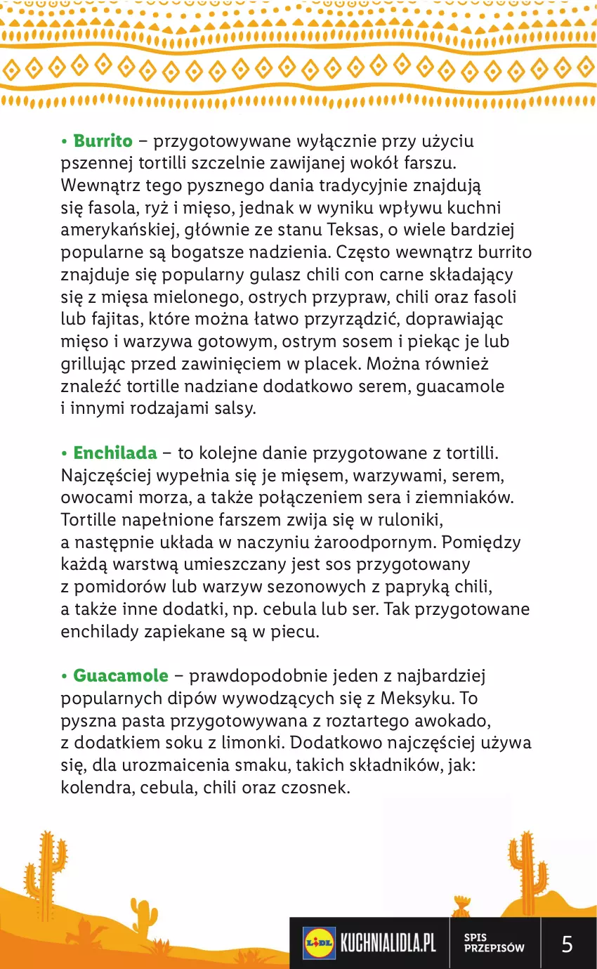 Gazetka promocyjna Lidl - KATALOG MEKSYK - ważna 11.08 do 13.08.2022 - strona 5 - produkty: Amol, Cebula, Czosnek, Fa, Fasola, Grill, Kolendra, Mięso, Olej, Piec, Por, Ryż, Ser, Sok, Sos, Warzywa