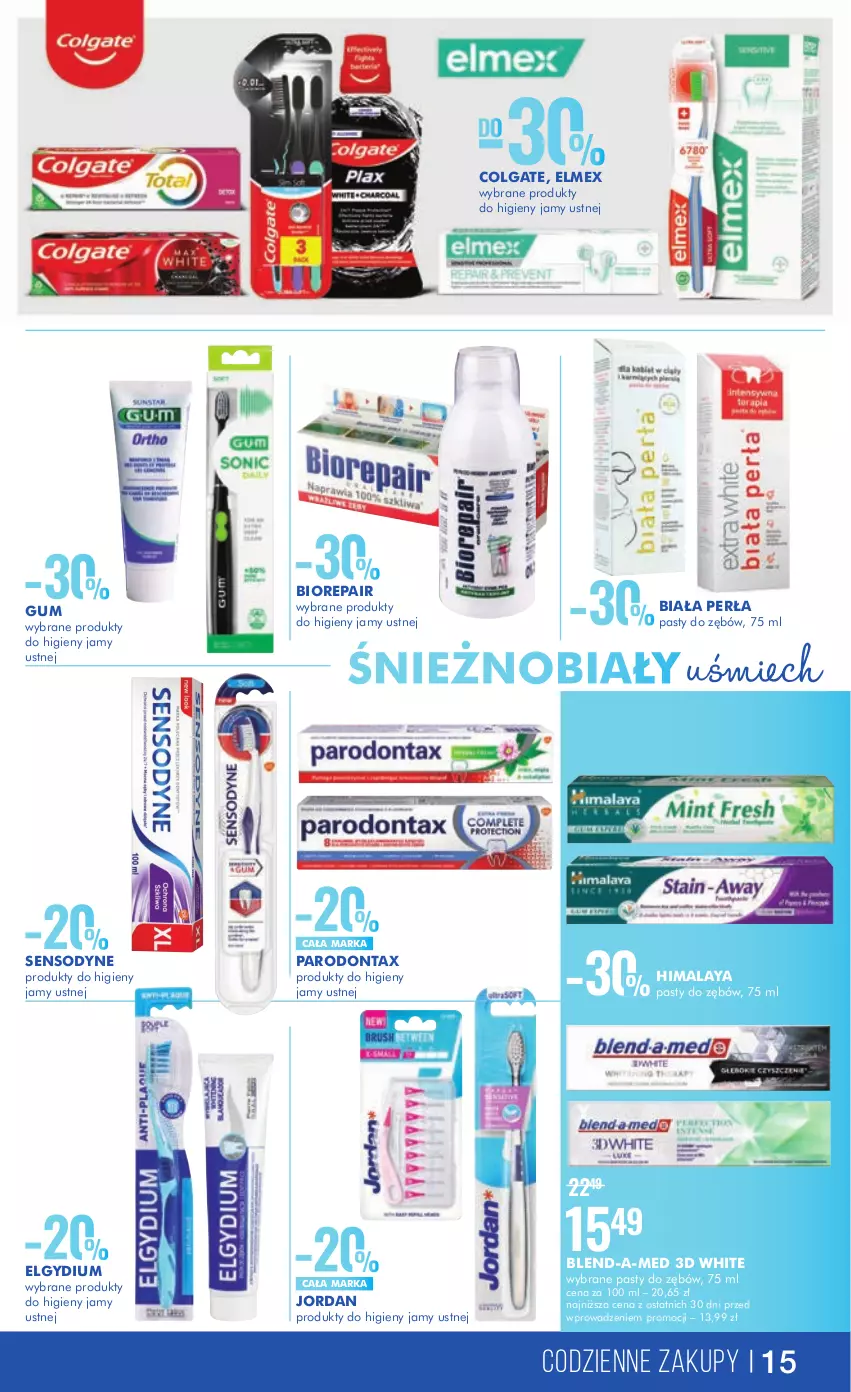 Gazetka promocyjna Super Pharm - Gazetka - ważna 09.01 do 25.01.2023 - strona 15 - produkty: Biorepair, Blend-a-Med, Colgate, Elgydium, Elmex, Himalaya, LG, Parodontax, Perła, Sensodyne