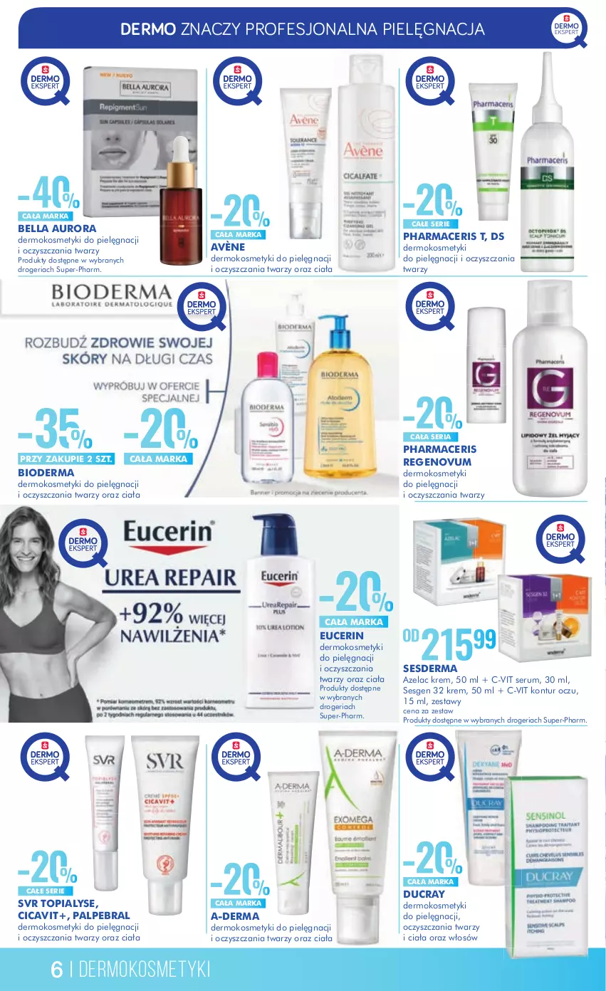 Gazetka promocyjna Super Pharm - Gazetka - ważna 09.01 do 25.01.2023 - strona 6 - produkty: A-derma, Acer, Avène, Bell, Bella, Bioderma, Ducray, Kosmetyki do pielęgnacji, Pharmaceris, Rum, Ser, Serum, Sesderma, SVR, Top