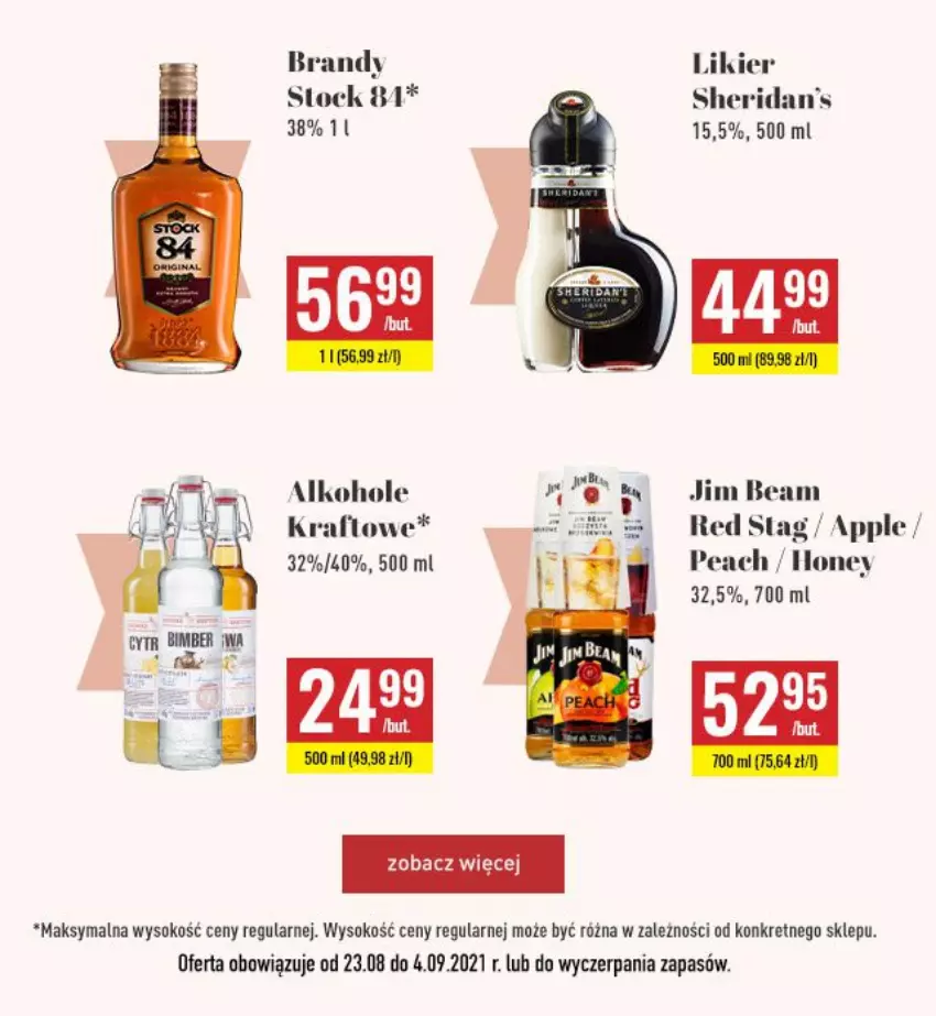 Gazetka promocyjna Biedronka - Czas na toast - koniec wakacji - ważna 23.08 do 04.09.2021 - strona 4 - produkty: Alkohole, Brandy, Jim Beam, Kret, Likier, Sheridan's, Sok, Stock