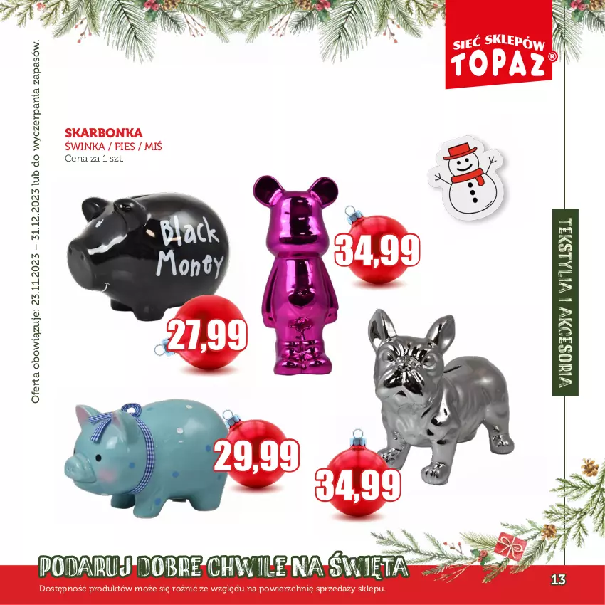 Gazetka promocyjna Topaz - Gazetka - ważna 23.11 do 31.12.2023 - strona 13 - produkty: Inka