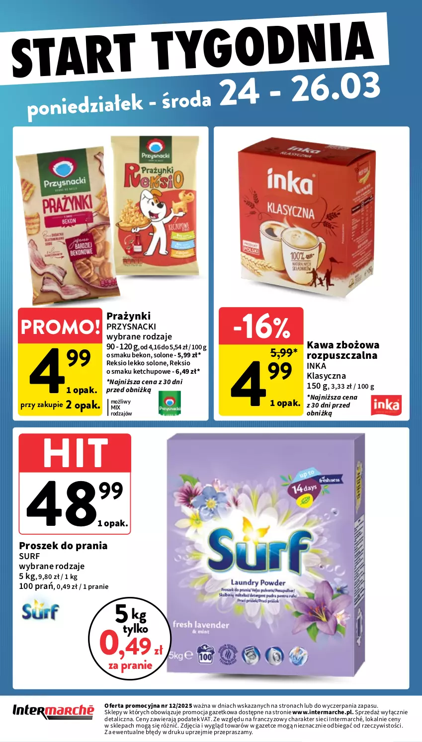 Gazetka promocyjna Intermarche - Gazetka Intermarche - ważna 20.03 do 26.03.2025 - strona 35 - produkty: Beko, Inka, Kawa, Kawa zbożowa, Ketchup, Proszek do prania, Przysnacki, Surf