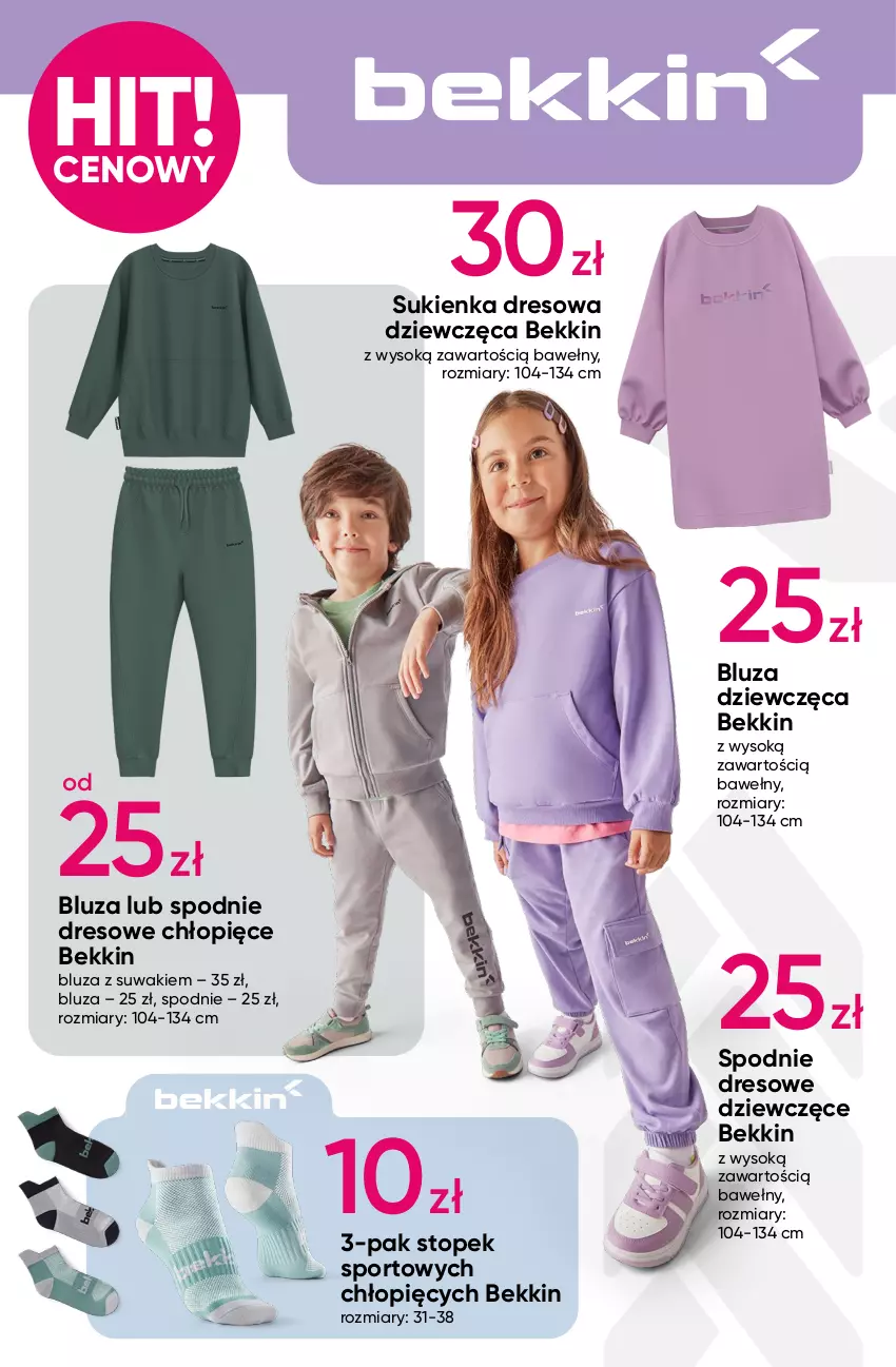 Gazetka promocyjna Pepco - Kolekcja Bekkin - ważna 12.09 do 25.09.2024 - strona 4 - produkty: Bluza, Bluza dresowa, Dres, Dzieci, Por, Sok, Spodnie, Spodnie dresowe, Sport, Sukienka, Top