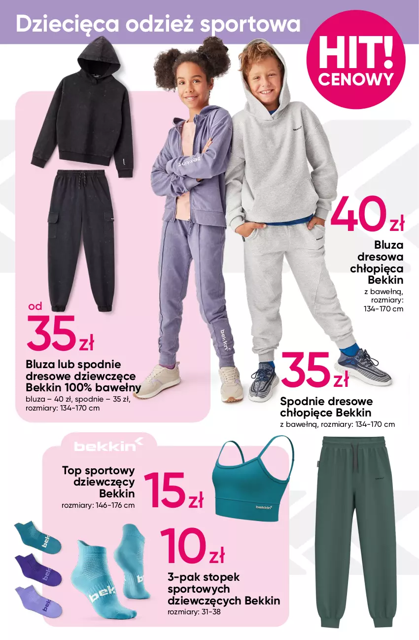 Gazetka promocyjna Pepco - Kolekcja Bekkin - ważna 12.09 do 25.09.2024 - strona 5 - produkty: Bluza, Bluza dresowa, Dres, Dzieci, Por, Sok, Spodnie, Spodnie dresowe, Sport, Sukienka, Top