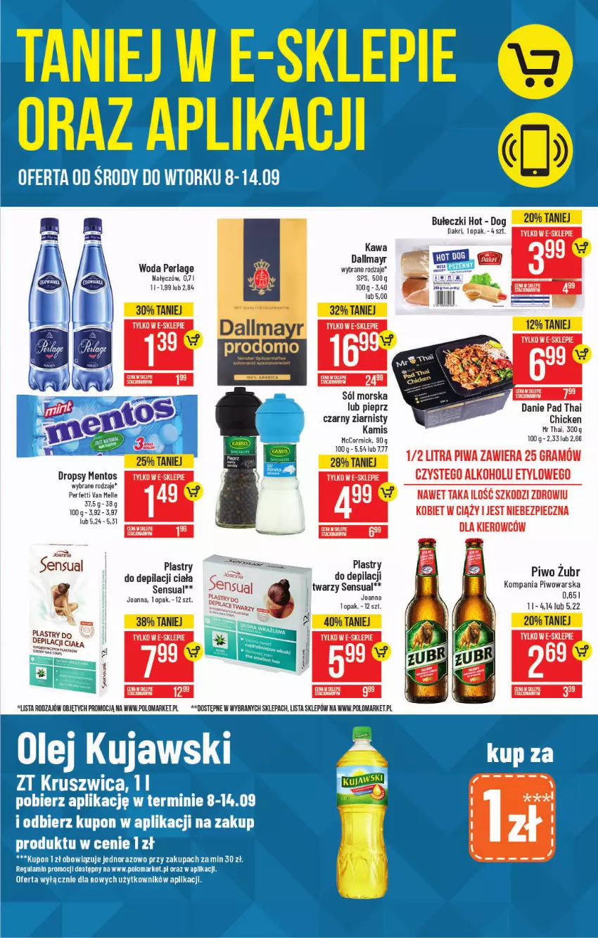 Gazetka promocyjna PoloMarket - Gazetka pomocyjna - ważna 08.09 do 14.09.2021 - strona 3 - produkty: Gra, Joanna, Kamis, Kawa, Mentos, Piec, Pieprz, Piwa, Piwo, Sensual, Woda