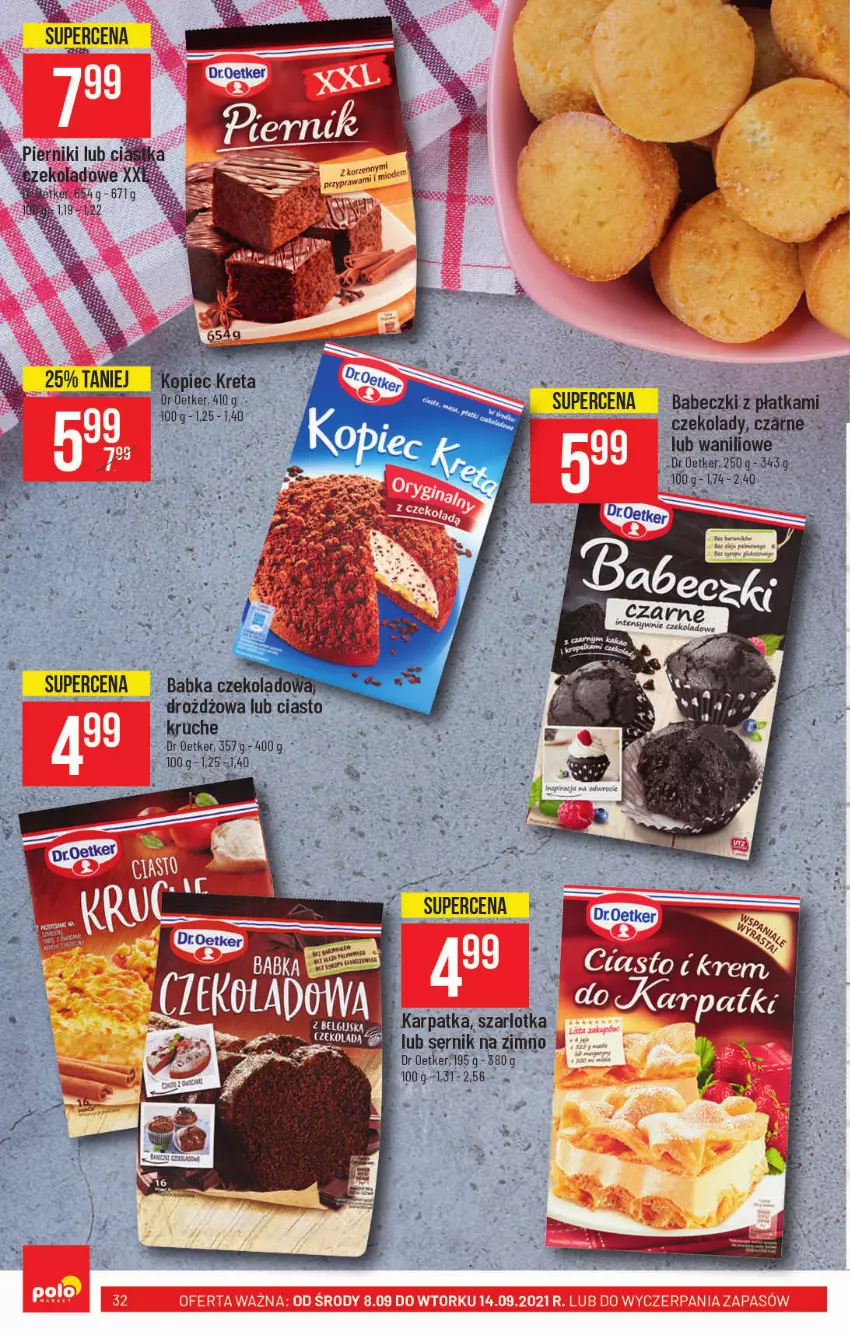 Gazetka promocyjna PoloMarket - Gazetka pomocyjna - ważna 08.09 do 14.09.2021 - strona 32 - produkty: Babka, Karp, Kret, Piec, Szarlotka