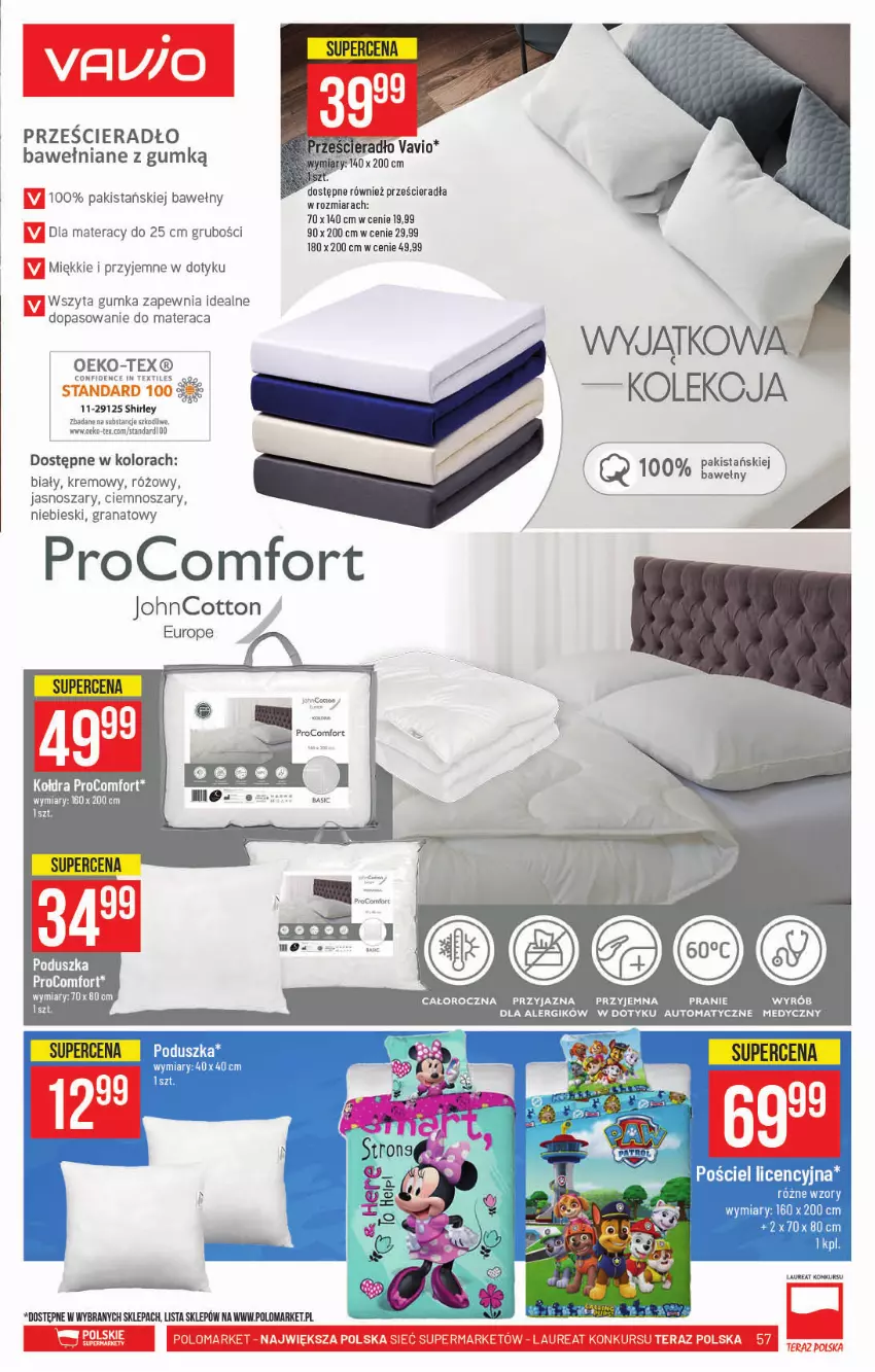 Gazetka promocyjna PoloMarket - Gazetka pomocyjna - ważna 08.09 do 14.09.2021 - strona 57 - produkty: Gra, Granat, Kołdra, Laur, Materac, Poduszka, Prześcieradło, Tera