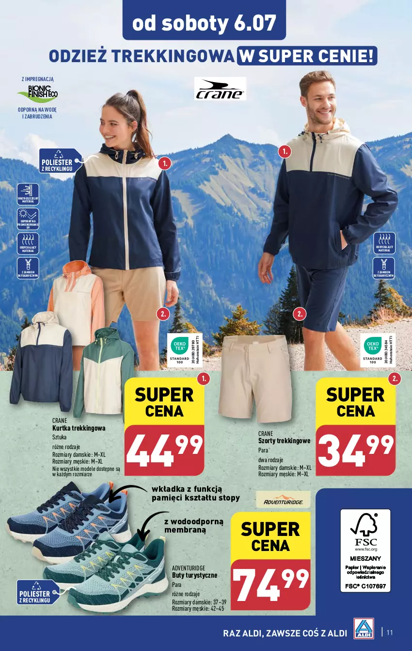 Gazetka promocyjna Aldi - Artykuły przemysłowe i tekstylia - ważna 01.07 do 06.07.2024 - strona 11 - produkty: Buty, Kurtka, Por, Szorty, Top