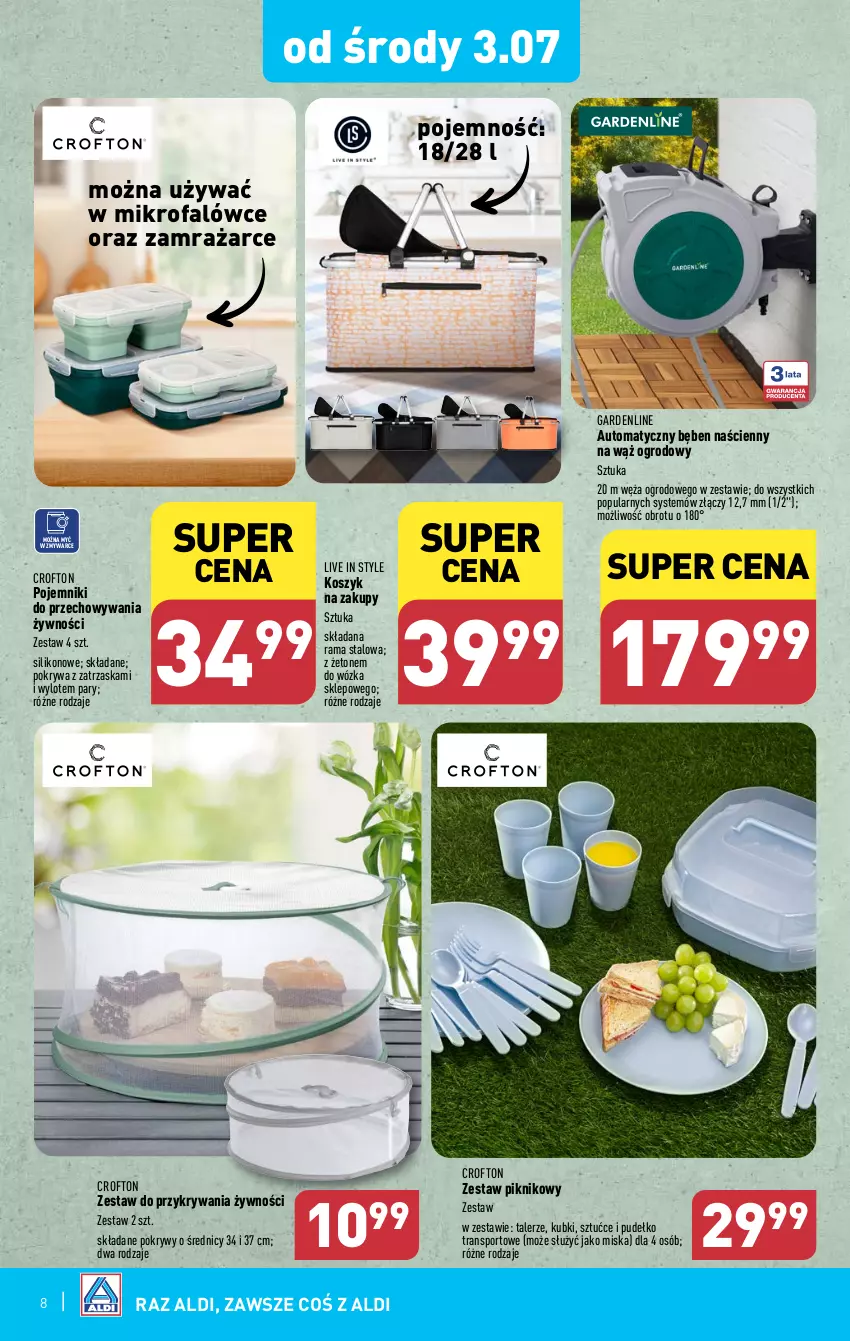 Gazetka promocyjna Aldi - Artykuły przemysłowe i tekstylia - ważna 01.07 do 06.07.2024 - strona 8 - produkty: Fa, Kosz, Miska, Pojemnik, Pokrywa, Por, Pudełko, Rama, Sport, Talerz, Tran