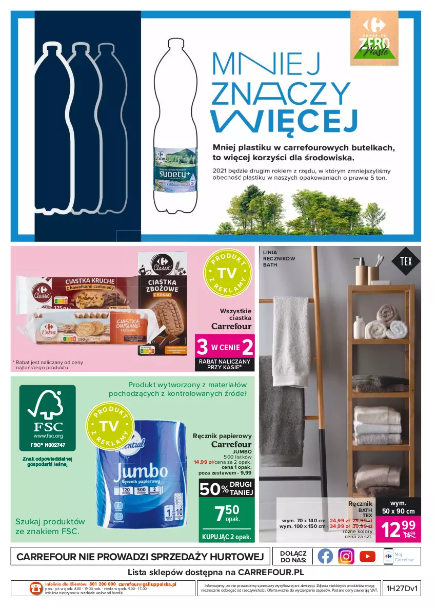 Gazetka promocyjna Carrefour - Gazetka Produkt Carrefour - ważna 05.07 do 17.07.2021 - strona 28 - produkty: Ciastka, O nas, Papier, Ręcznik