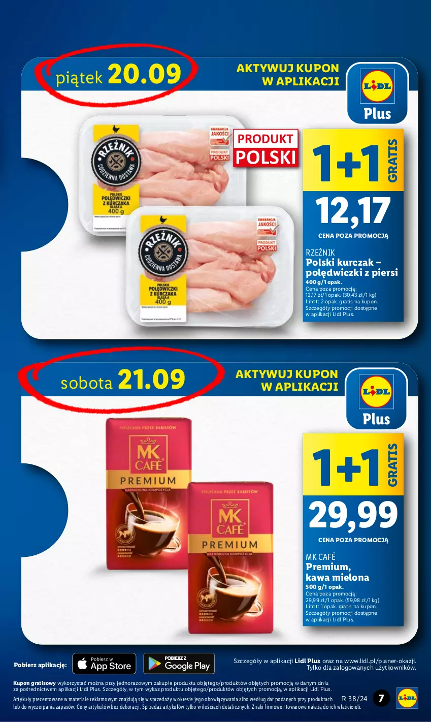 Gazetka promocyjna Lidl - GAZETKA - ważna 19.09 do 21.09.2024 - strona 7 - produkty: Gra, Kawa, Kawa mielona, Kurczak