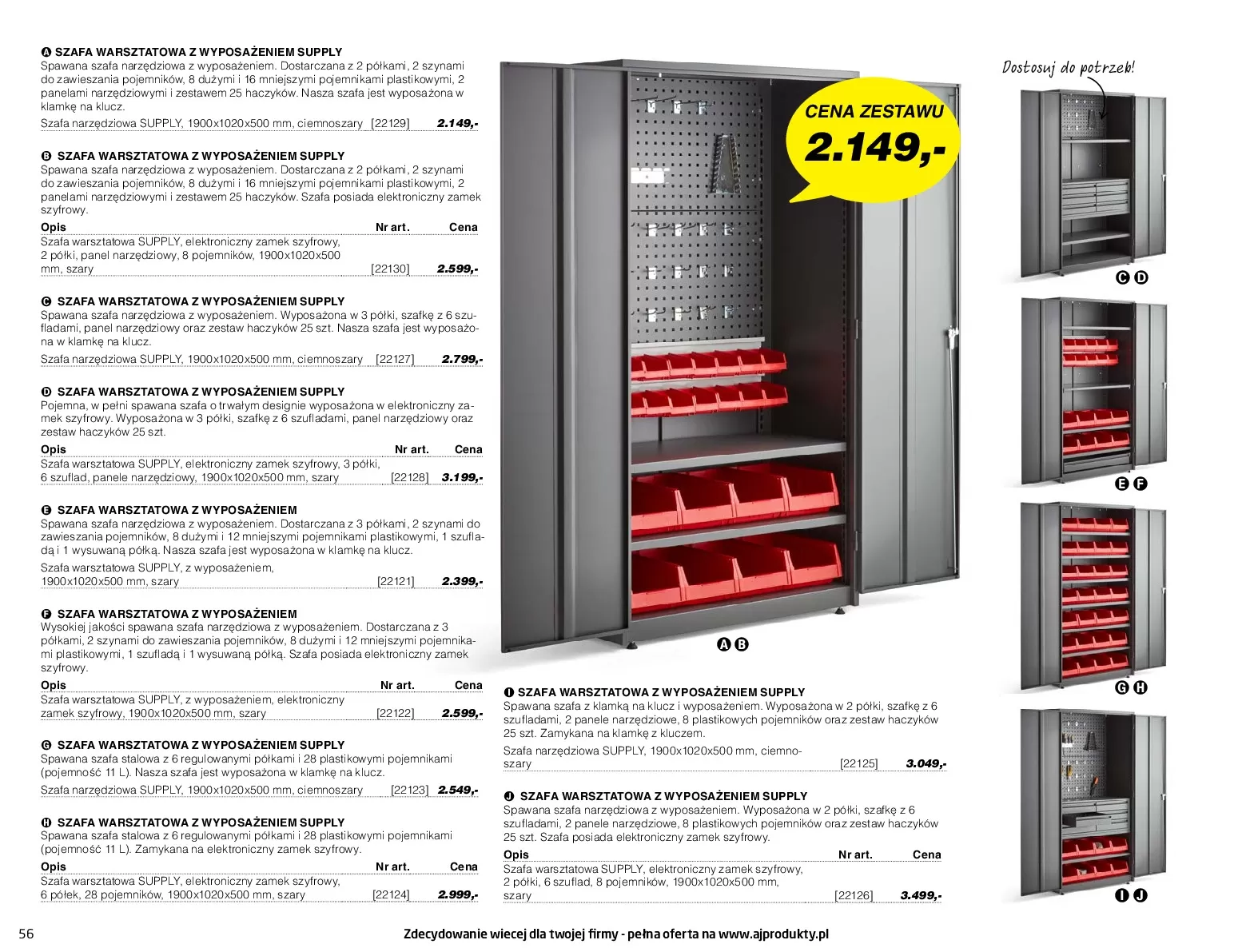 Gazetka promocyjna AJ Produkty - Biuro, Przemysł, Magazyna - ważna 01.01 do 31.12.2020 - strona 56