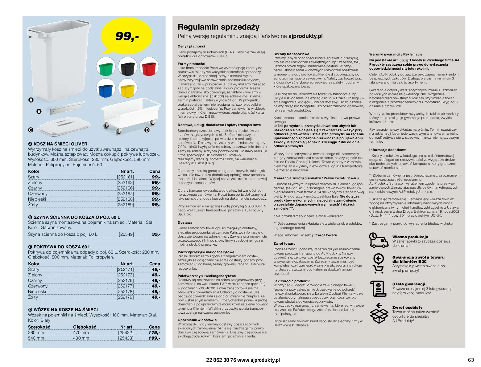 Gazetka promocyjna AJ Produkty - Biuro, Przemysł, Magazyna - ważna 01.01 do 31.12.2020 - strona 63