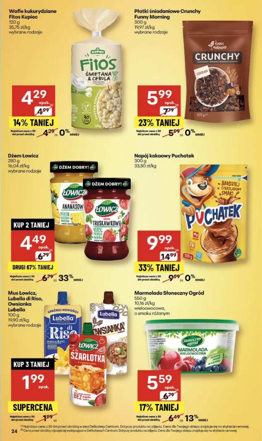 Gazetka promocyjna Delikatesy Centrum - Franczyza DC44 Czwartek - ważna 30.10 do 05.11.2025 - strona 24 - produkty: Danio, Dżem, Kakao, Kupiec, Mus, Napój, Ogród, Piec, Róża, Rum, Wafle