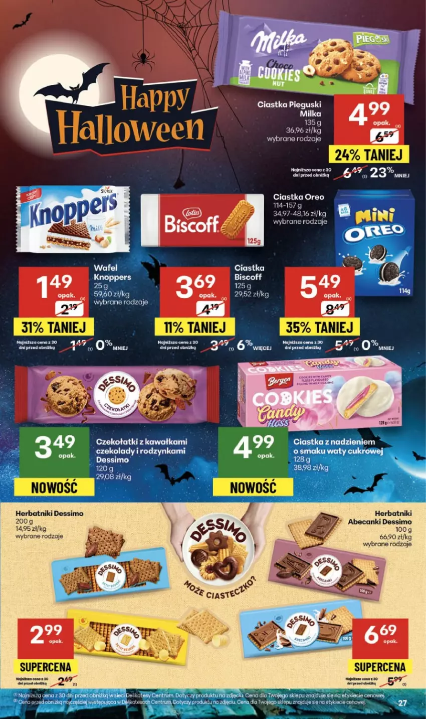 Gazetka promocyjna Delikatesy Centrum - Franczyza DC44 Czwartek - ważna 30.10 do 05.11.2025 - strona 27 - produkty: Ciastka, Herbatniki, Kawa, Knoppers, Milka, Oreo, Rum