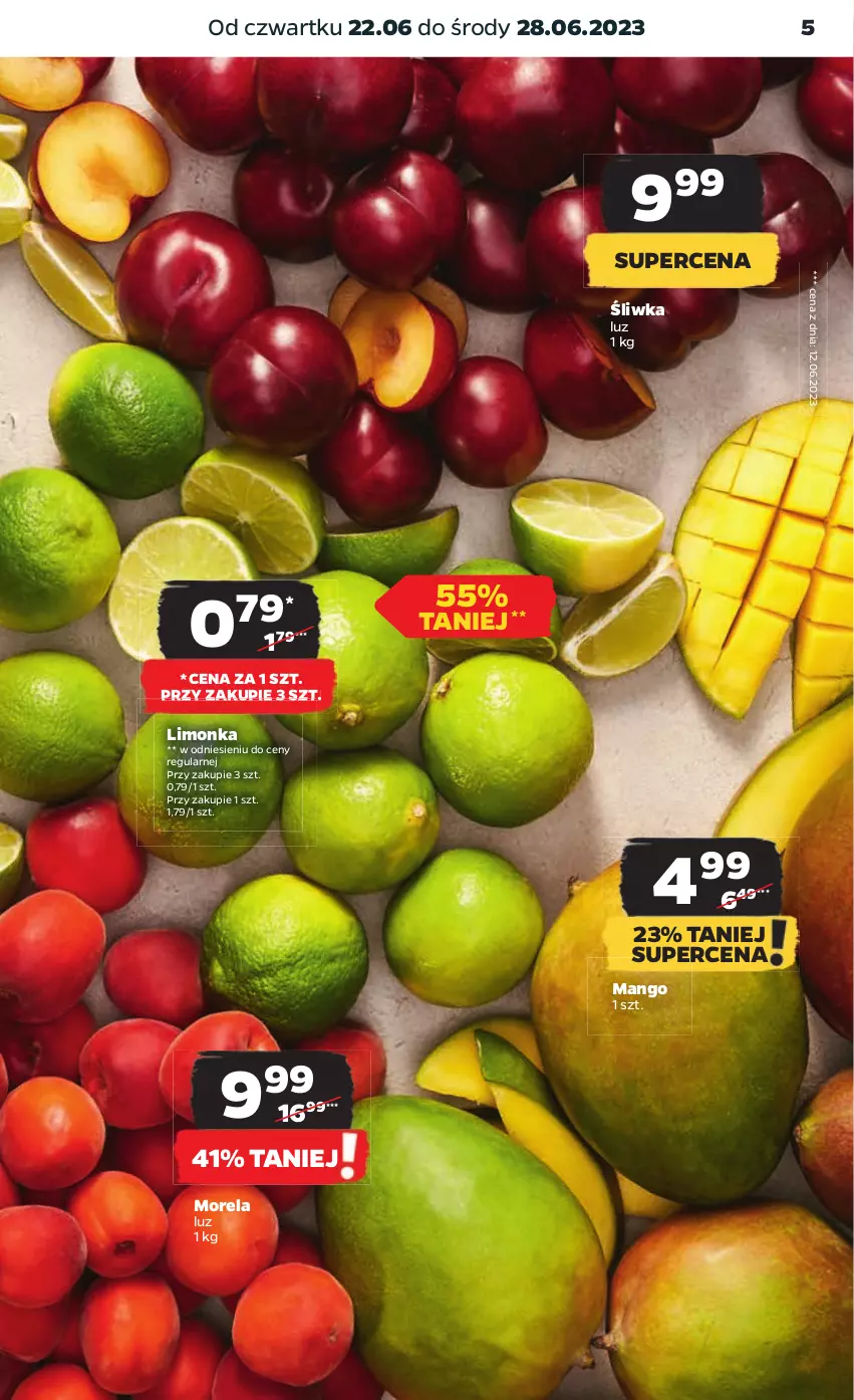 Gazetka promocyjna Netto - Artykuły spożywcze - ważna 22.06 do 28.06.2023 - strona 5 - produkty: Limonka, Mango, Morela