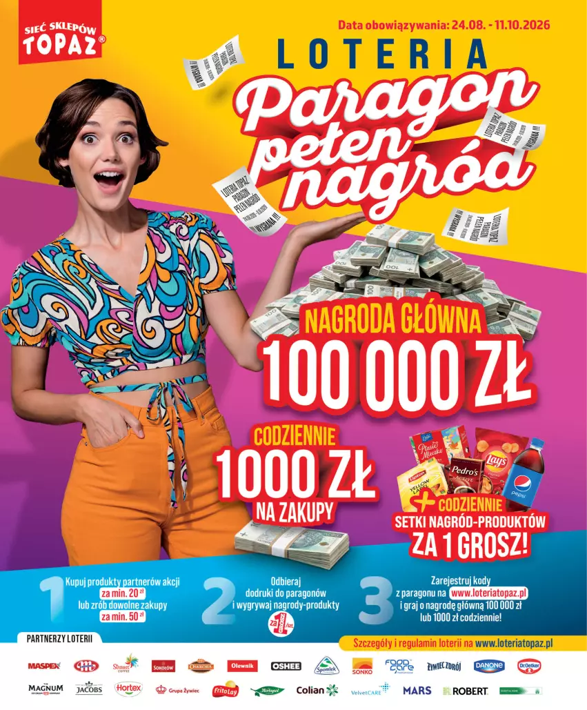 Gazetka promocyjna Topaz - Gazetka - ważna 20.08 do 26.08.2026 - strona 2 - produkty: Gra, Gry, Jacobs, Mars, Oshee, Top