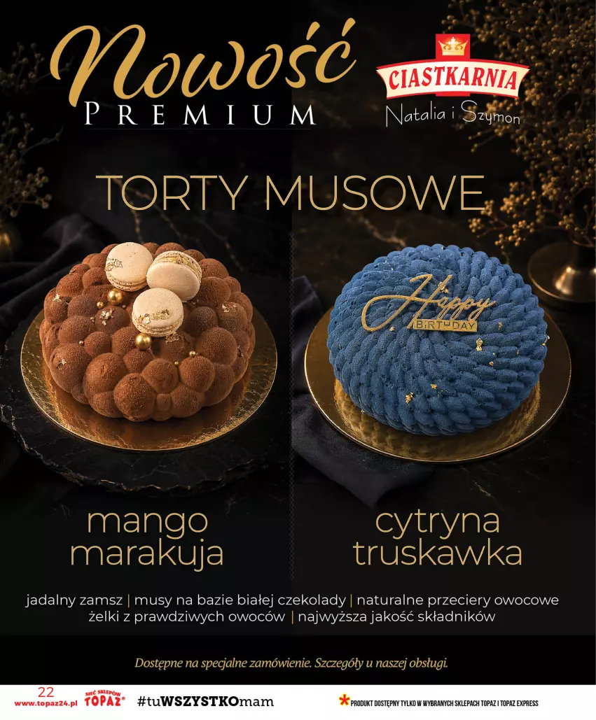 Gazetka promocyjna Topaz - Gazetka - ważna 20.08 do 26.08.2026 - strona 22 - produkty: Mango, Mus, Top