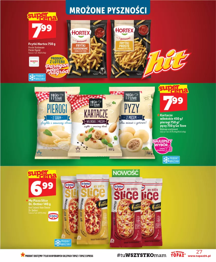 Gazetka promocyjna Topaz - Gazetka - ważna 20.08 do 26.08.2026 - strona 27 - produkty: Dr. Oetker, Pierogi, Top