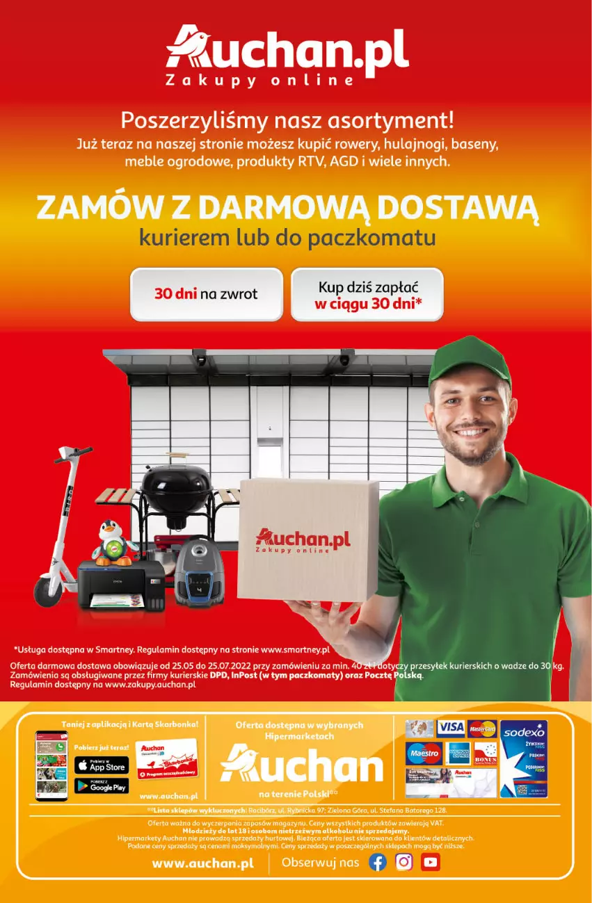 Gazetka promocyjna Auchan - przeNISKIE CENY PRZEwybór letnich napojów Hipermarkety - ważna 17.06 do 22.06.2022 - strona 36 - produkty: Fa, Meble, Rower, Ser, Tera