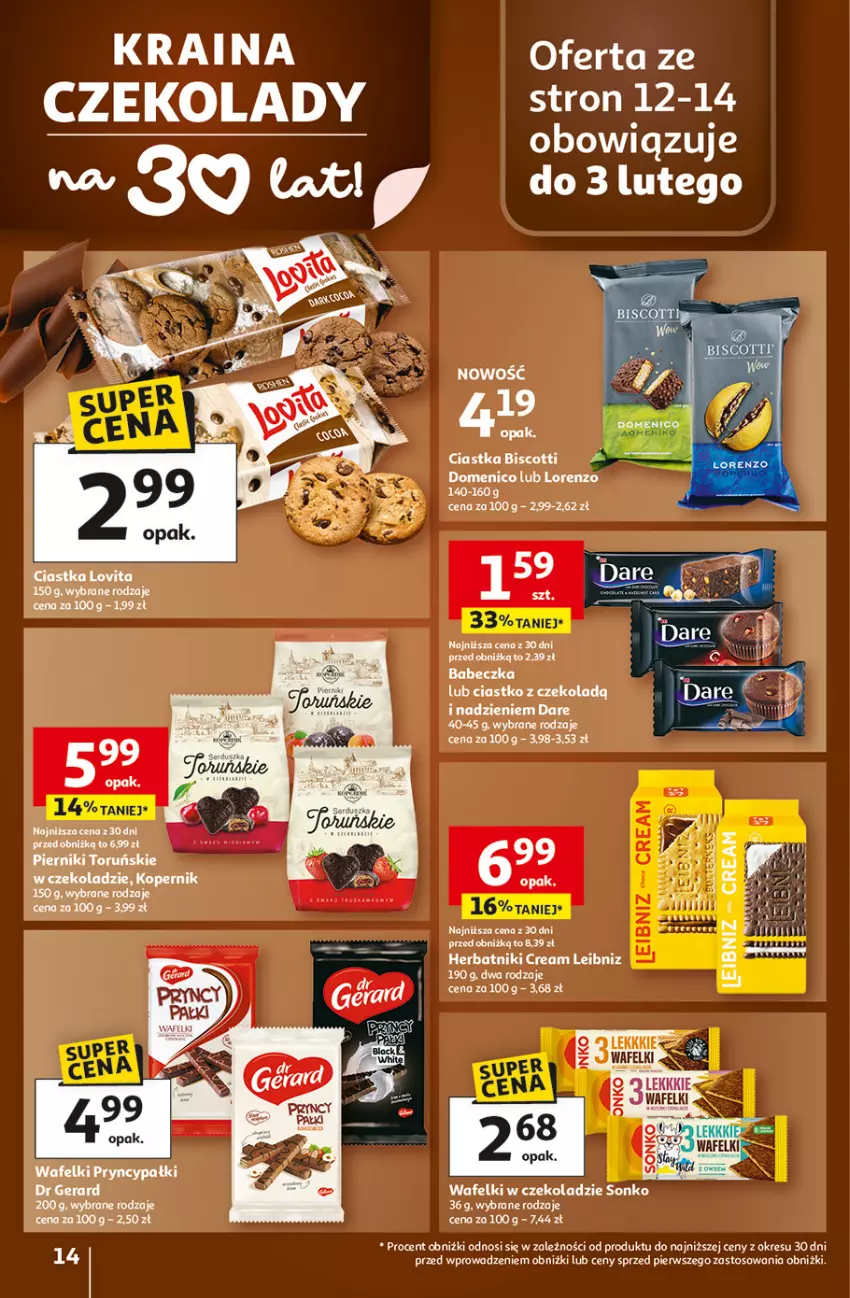 Gazetka promocyjna Auchan - Gazetka 30 Lat Hipermarket Auchan - ważna 29.01 do 04.02.2026 - strona 14 - produkty: Herbatniki, Lorenz, Piernik, Sonko