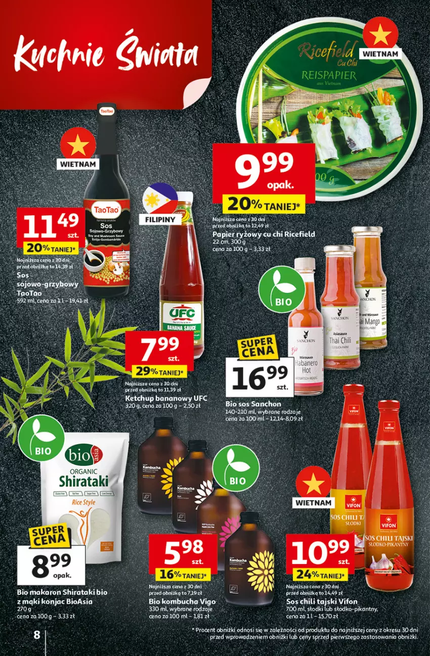 Gazetka promocyjna Auchan - Gazetka 30 Lat Hipermarket Auchan - ważna 29.01 do 04.02.2026 - strona 8 - produkty: Fa, Ketchup, Makaron, Papier, Papier ryżowy, Ryż, Ser, Sos, TaoTao