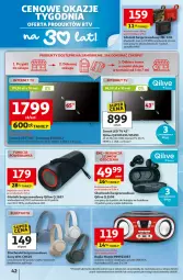 Gazetka promocyjna Auchan - Gazetka 30 Lat Hipermarket Auchan - Gazetka - ważna od 04.02 do 04.02.2026 - strona 43 - produkty: LED TV, Por, JBL, Słuchawki, Głośnik, Sony, Słuchawki bezprzewodowe, Silan, Samsung, Powerbank, Manta, Akumulator