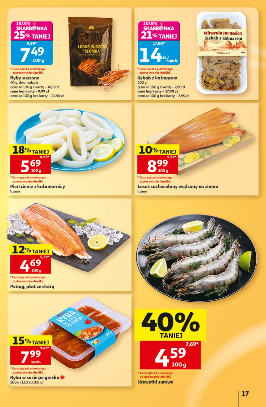 Gazetka promocyjna Auchan - Gazetka 30 Lat Hipermarket Auchan - ważna 03.09 do 09.09.2026 - strona 17 - produkty: Kalmar, Kebab, Krewetki, Pstrąg, Ryba, Sos