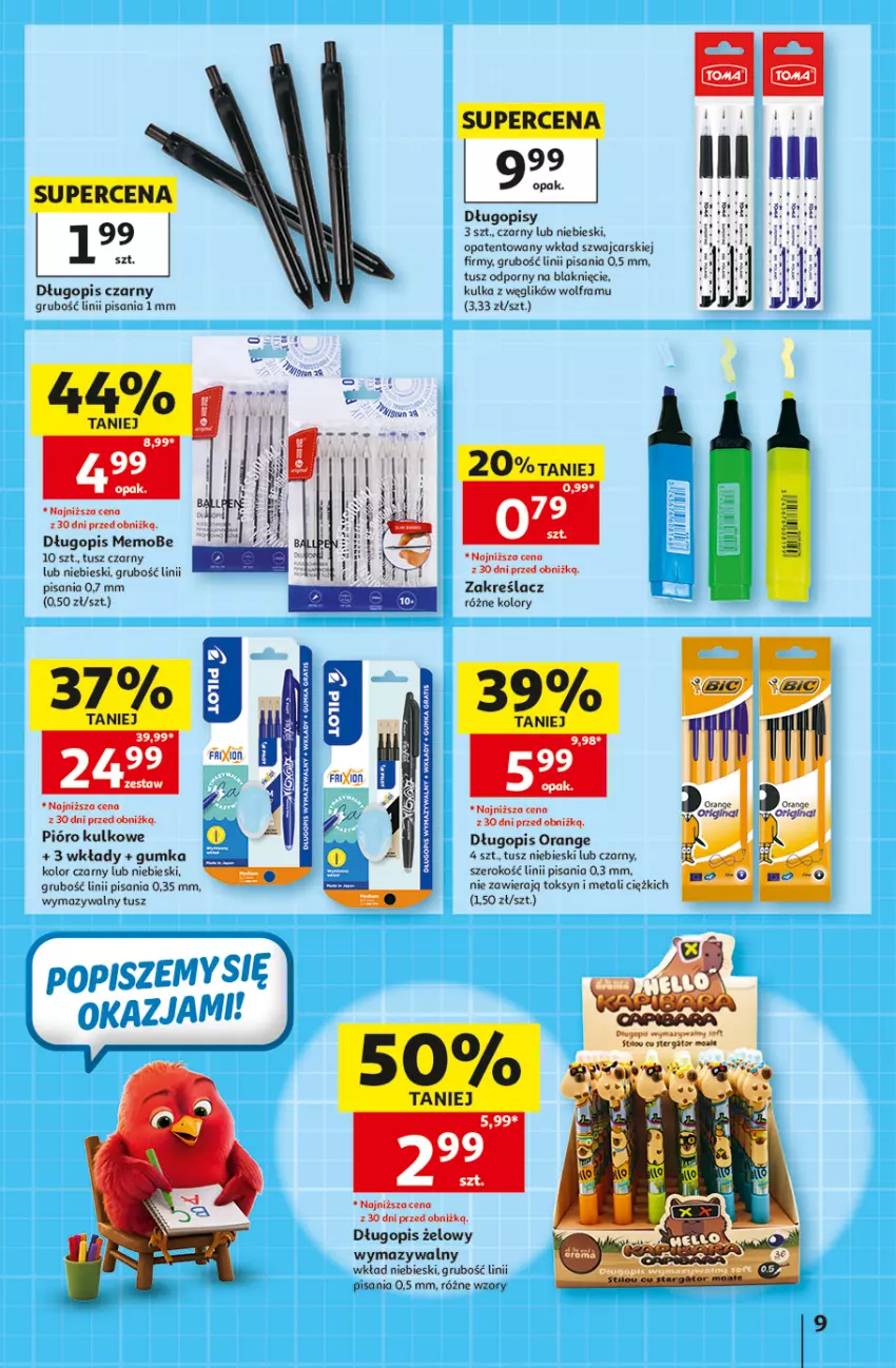 Gazetka promocyjna Auchan - Gazetka 30 Lat Hipermarket Auchan - ważna 03.09 do 09.09.2026 - strona 9 - produkty: Cars, Długopis, Gra, HP, Por, Tusz
