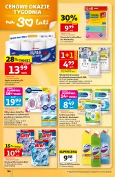 Gazetka promocyjna Auchan - Gazetka 30 Lat Hipermarket Auchan - Gazetka - ważna od 09.09 do 09.09.2026 - strona 34 - produkty: Domestos, Pur, Papier, Zawieszki, Bref, Papier toaletowy, Odświeżacz powietrza, Płyn do wc, Ambi Pur