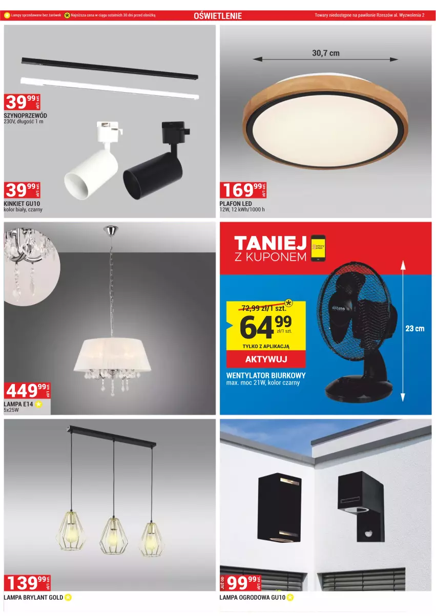 Gazetka promocyjna Merkury Market - ważna 01.06 do 30.06.2024 - strona 40 - produkty: Biurko, Lampa, Plafon, Plafon LED, Przewód